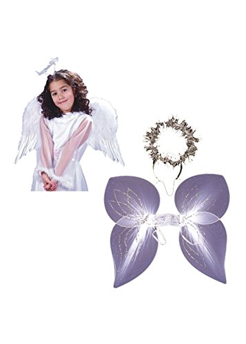 Angel Women Wings And Halo Set and White Angel Girls Costume Wings