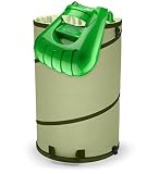 Sleek Garden Smart Collapsible 30-Gallon Canvas Garden Waste Bag | Pop-up Reusable Garden Leaf Bag Holder Hardened Bottom + Ergonomic Large Leaf Scoop Hand Rakes Garden Trash Bag(Garden Bag + Scooper)