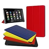 Fire HD 10 Case - Zerhunt Ultra Light Slim Fit Protective Cover with Auto Wake/Sleep For Fire HD 10 Tablet 10.1 Inch (7th Generation and 9th Generation, 2017 and 2019 Release) Red
