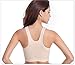 Women's Zip Front Sports Bra Wireless High Impact Active Yoga Sports Bras Flesh L