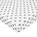 American Baby Company 100% Natural Cotton Percale Fitted Portable/Mini Crib Sheet, White with Gray Dot, Soft Breathable, for Boys and Girls