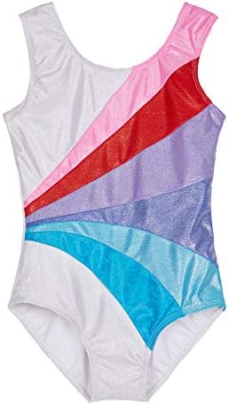 Mecceos Ballet Gymnastic Outfit Leotard for Girls Colorful Sleeveless Dance Camisole Wear Age 6-12