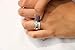ENERGY STONE 925 Sterling Silver Fidget Ring | Women's Statement Clarity | Classic Elegant Stately | Anxiety Comfort | Brass & Silver Spinners on Hammered Base | Size 5-12