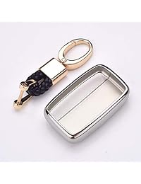 Royalfox (TM) 5 botones TPU Smart Remote Key Fob funda para Land Rover Defender Discovery Sport LR2 LR3 LR4 Range Rover Sport EVOQUE y Jaguar XF XJ XJL XE F-PACE