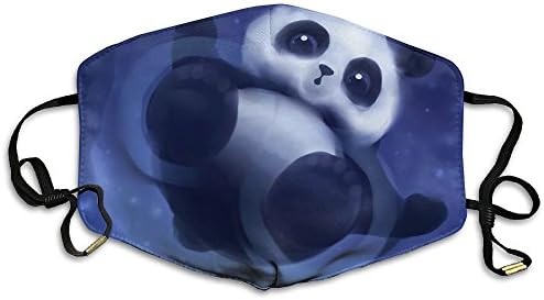 KZ MASKS Unisex Jumping Panda Printed Cotton Mouth-Masks Face Mask Polyester Anti-dust Masks