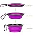 IDEGG Collapsible Silicone Dog Bowl, Set of 3, Food Grade Silicone, BPA Free, Foldable Expandable Cup Dish for Pet Raised Dog/Cat Food Water Feeding Travel camping Bowl (Set of 3, Blue+Orange+Purple)