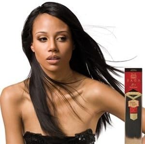 Saga Gold Remy Yaky 10 S Color 1B 100% Premium Human Hair by Saga Gold