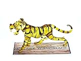 Handmade Tiger Art Glass Blown Wild Animal Figurine