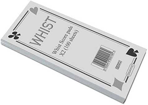Brimtoy Whist Score Pads (Twin Pack - 100 Sheets) for Use with Whist Card Game Hard-Backed, 50 Score Cards per Pad - Image 3