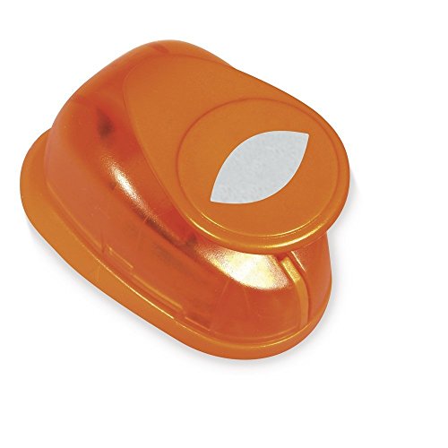 RAYHER Decorative Hole Punch Pointed Oval 2,54x1,27Â cm, 1Â Inch, Ideal for Paper/Card Up to 200Â g/mÂ², Orange, 3,81x1,91cm- 1,5 Zoll