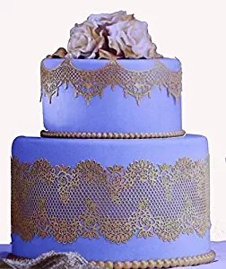 14.5" jewels baking Fondant sugar lace Silicone Mat wedding Cake Decorating mold jewelry edible Lace Embossed Sugarcraft Tools for cupcake topper decoration Anyana