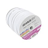 Stretchrite 1-Inch by 30-Yard White Ribbed Non-Roll Woven Polyester Elastic Spool