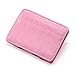 Unisex Slim Leather Card Holder Magic Money Clip Wallet (Pink)