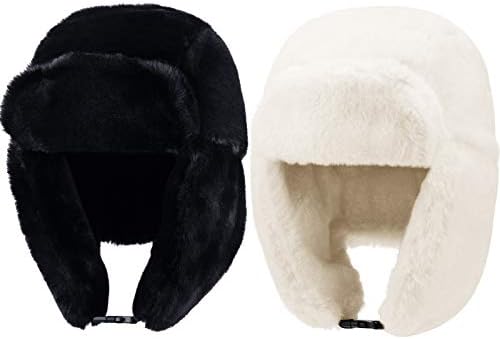 Faux Fur Windproof Winter Trapper Hat 