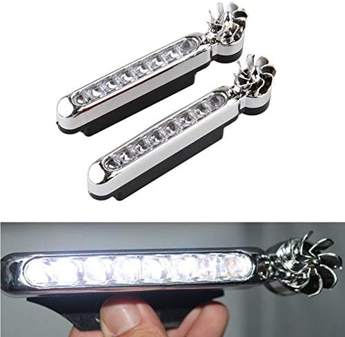 Car Decorative Lights Car Wind Power Driving Lights 8 LED Wind Daytime Running Lights No External Power Supply Suitable for all Kinds of Cars,A