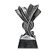 Decade Awards Music Note Trophy Lyrical Award - Engraved Plate on Request,silver, gold,5.75 inches tall