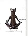 KiaoTime Vintage Rustic Decorative Resin Animal Cat Yoga Pose Figurine, Perfect for Meditation Room or Yoga Practice