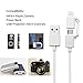 iTECHOR 2IN1 Lightning Micro USB Cable Charging Cord for iPhone 5S,iPad,iPod and Android-White