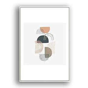 Framed Canvas Wall Art Abstract for Living Room, Bedroom Color Block Canvas Prints for Modern Home Decoration Ready to Hang - 16"x24" inches