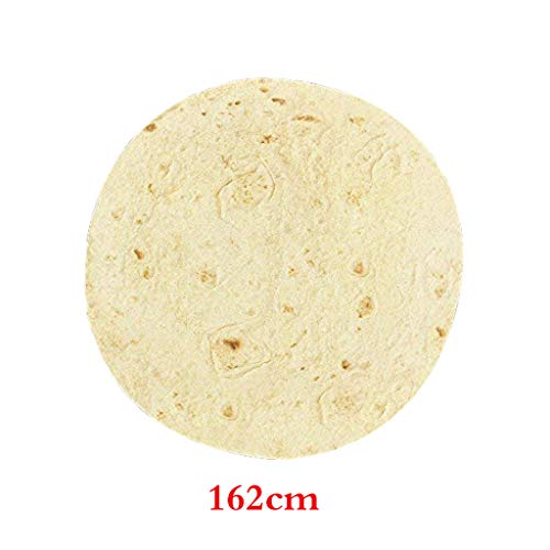 TADAMI Swaddling Blankets Comfort Food Creations Burrito Wrap Blanket Perfectly Round Tortilla Throw (A2)