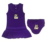 Creative Knitwear Baby Girl LSU Tank Dress with Bloomer Set