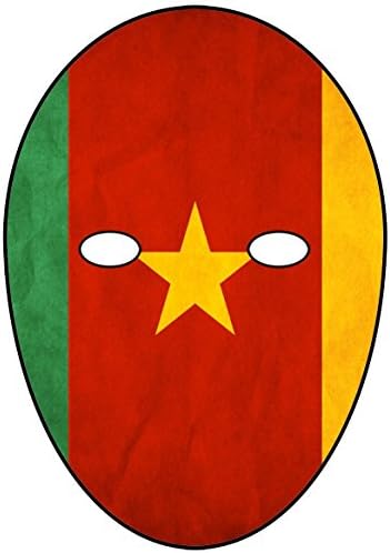 SOCCER WORLD CUP - CAMEROON - DIY CARD FACE MASK KIT - DO IT YOURSELF