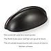 Amazer Handle Pulls, Oil Rubbed Bronze Traditional Cabinet Hardware Bin Cup Drawer Handle Pull - 3