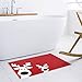 Christmas Peeking Reindeer Home Doormat Non Slip Indoor/Outdoor/Front Door/Bathroom Entrance Mats Rugs Carpet