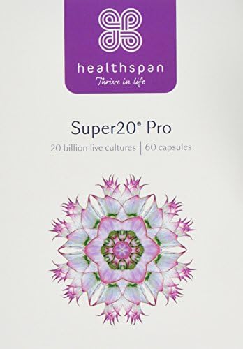 Healthspan Super20 Pro Probiotics | 20 billion live friendly bacteria | 60 Capsules
