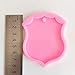 Shiny Police Badge Blank Silicone Keychain molds Epoxy Resin Molds DIY Silicone Key Ring Mold Pendant Mold