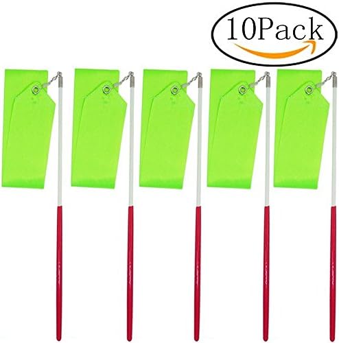6.5-Foot Long green Dancing Ribbon Streamer Rhythm Ribbon Set Pack of 10