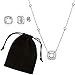LESA MICHELE Sterling Silver 3-1/2 Cttw Cubic Zirconia & Aurora Borealis Cushion Crystal Necklace and Earring Set for Women