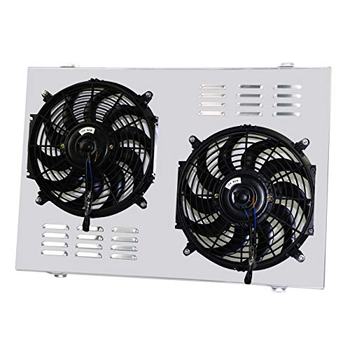Primecooling Radiator Shroud +Fan (12 inches Dia.) for Chevy/GMC C/K Series Blazer Pickup Truck 1973-91