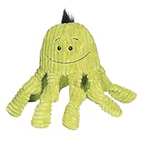 HuggleHounds Plush Corduroy Durable Squeaky Knottie, Dog Toy, Great Dog Toys  for Aggressive Chewers, Octopus, Large