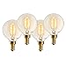 Brooklyn Bulb Co. Candelabra Edison Light Bulbs, Vintage Style, Mini Globe G16.5, Fully Dimmable with Warm White Light, 40W (E12), Spiral Filament, Baltic Design - Set of 4