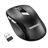 Tiergrade Wireless Mouse, 2.4G Portable Mobile Wireless Mouse Optical Mice 6 Buttons 1600 DPI 3 Adjustment Levels Design with Nano Receiver for Laptop Notebook PC Computer