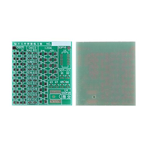 Organizer 1.5mm SMT Components Solder Kit Practice PCB Board Electric DIY Kit Learning Training Suite (Green)