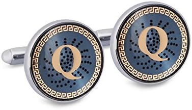 Monogram Cufflinks with Lacquer Finish (Marz -Q)