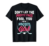Funny Girl Ice Hockey Shirt, I'm A Hockey Girl Tee T-Shirt