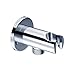 Hand Held Shower Head Holder with Hose Connector Shower Wand Holder Wall Mount,Handheld Shower Handle Sprayer Holder Shower Hose Adapter Shower Elbow with Spray Head Bracket Replacement Chrome