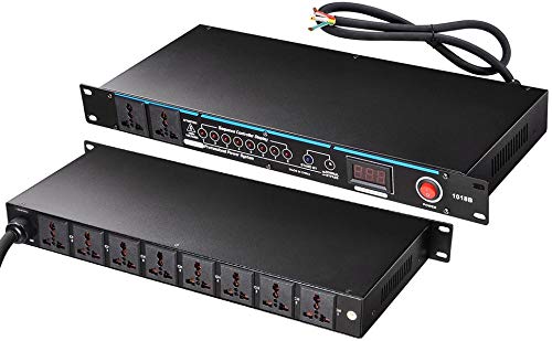 30 Amp 10 Outlets Power Conditioner G-Type Rack Mountable with LED Display Protects Connected Loads from Surges, Spikes, Lightning, Other Power Disturbances US Delivery