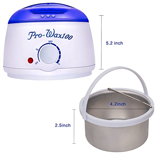 Boniss Hard Wax Warmer Hair Removal Waxing kit Electric Hot Heater Wax Melter with 15 Wax Applicator Sticks and 4 Flavors Hard Wax Beans 3.5 oz a Bag(Strawberry, Lavender,Milk,Chocolate) - Thumbnail 7