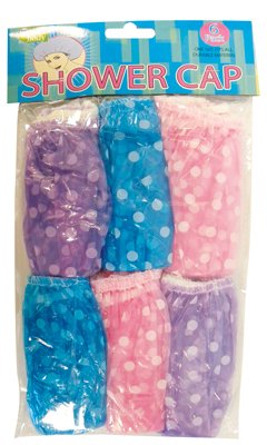 Pride shower cap 6 pack dot design shower cap