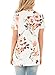 Chase Secret Womens Floral Printed Knot Front Tee Shirt Tunic X-large White