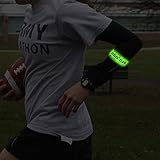 Higo TM Patented Heat Sealed Design Rainproof LED Light up Slap Armband Snap Bracelet Wrap Glowing Sports Wristband with Reflecive Printing& Color Box Package (Green--Design IV)