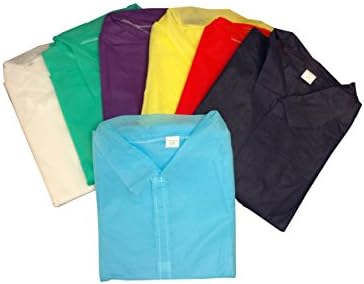 Polypropylene Disposables Lab Coat, X-Large, Red, Case of 50
