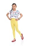Nom Girls Legging Long Leg Perfect Fit Variety of Colors Small size light yellow