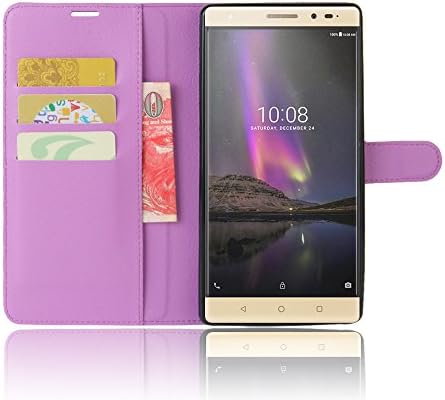 XMT Lenovo Phab 2 Plus 6.4" Case,High Quality PU Leather [Wallet Cover] [Card Holder] Stand Magnetic Folio Case for Lenovo Phab 2 Plus Smartphone (Purple)