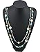 Bocar Long Necklaces for Women Trendy, Boho Layered Crystal Beaded Collar Necklaces for Women, Fashion Statement Necklaces Jewelry (NK-10084-Blue)