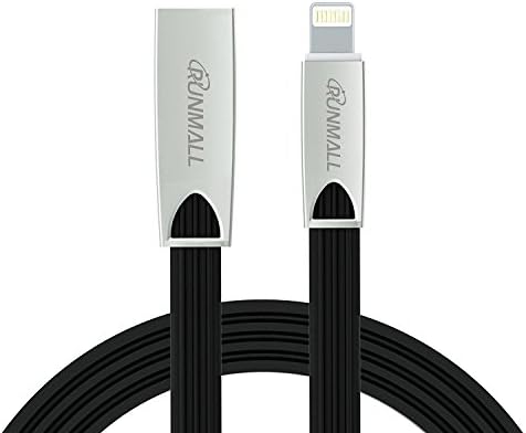 iPhone Lightning Cable(3.3FT)Zinc Alloy 8pin Fast Charger Connector to Data Syncing for charging iPhone X/8/8 Plus/7/7 Plus/6/6 Plus/5/5S/5C/ iPad and More(Black)
